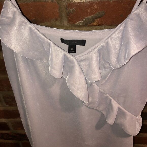NWT J Crew Velvet Ruffle Tank Top - Sz 00 - Picture 4 of 9